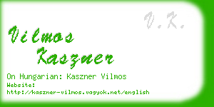 vilmos kaszner business card